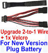 Hosim S912 Battery Akku-New version Upgrade 2-to-1 wire and Velcro-Two battery can be used together,Run 2x Time than usual,Can be usde for Ner version JYRC Hosim S912 S912 RC Monster Truck